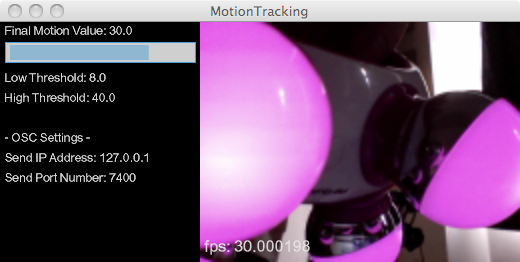 motionTracking screen